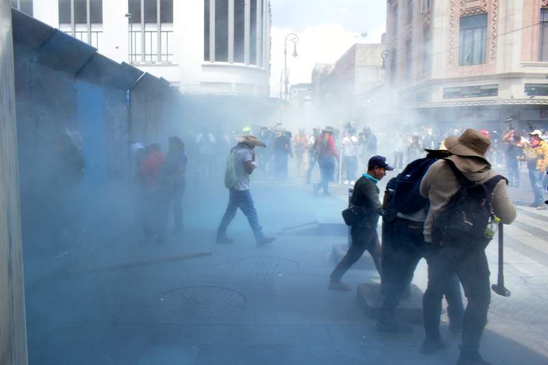 Image from: Protests in Mexico City escalate ahead of the World Cup