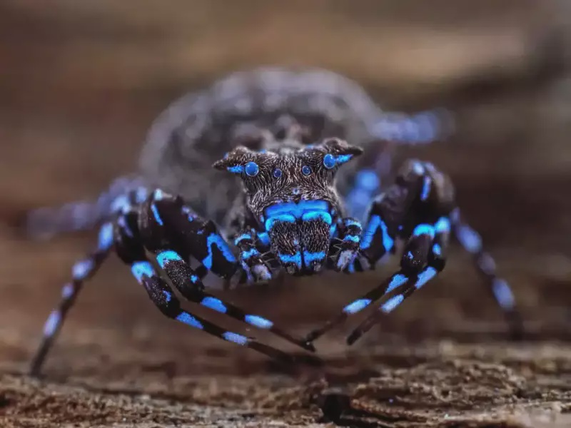 Image from: Glowing Blue Spider Found Among Dozens of Unknown Species in an Uncharted Region of the World