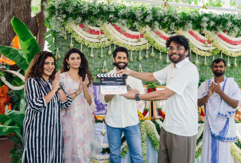Image from: Naga Chaitanya starts shooting of Dhootha Season 2, Nagarjuna attends puja ceremony