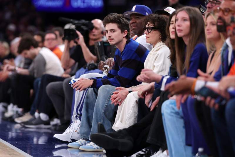Image from: New York Knicks superfan Timothee Chalamet shares a glimpse of ‘wear and tear’ on a fan after Game 1 win