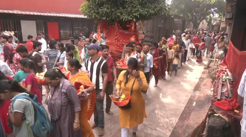 Image from: Assam: Devotees throng Kamakhya Temple ahead of annual Ambubachi Mela