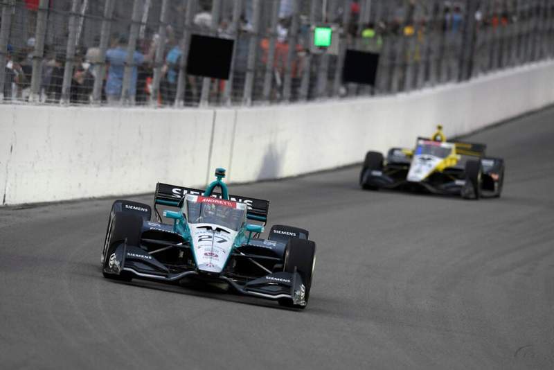 Image from: Bommarito Automotive Group 500: Full results as Josef Newgarden holds off Marcus Ericsson to win