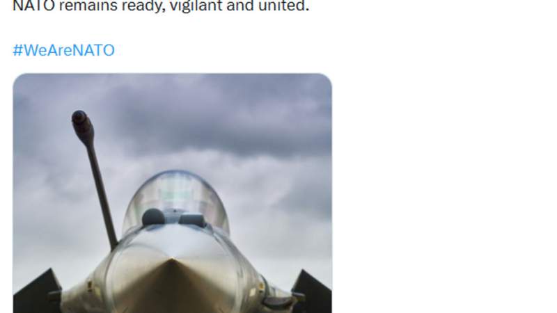 Image from: French NATO jet shoots down drone over Latvia as another explodes in Moldova