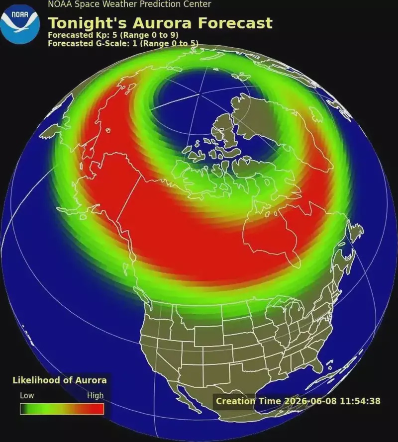 Image from: Northern Lights Could Light Up 20 U.S. States Tonight: Here’s Where to Watch!