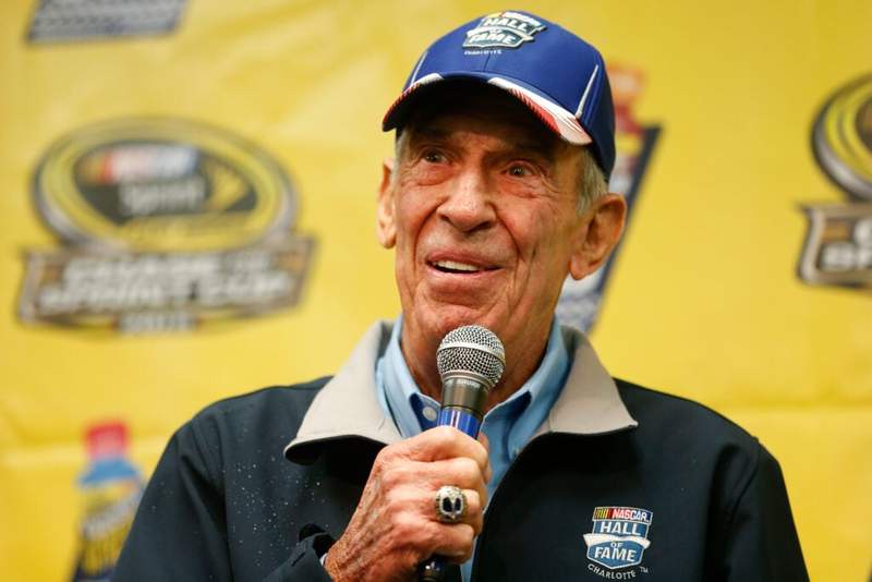 Image from: Denny Hamlin pays tribute to legendary NASCAR driver Ned Jarrett after FireKeepers Casino 400 win