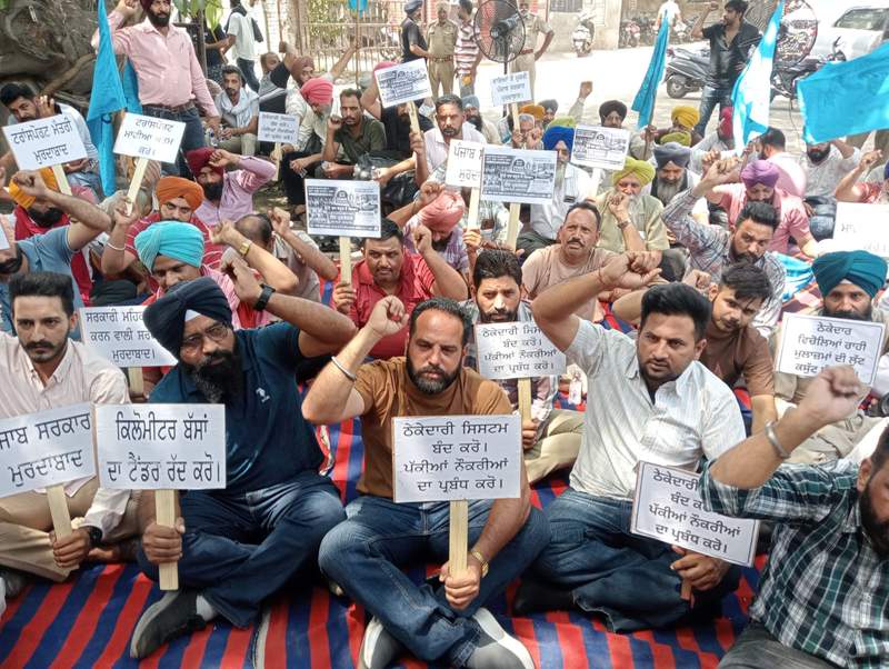 Image from: Punjab Roadways, Punbus employees go on indefinite strike