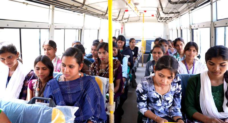 Image from: BJP MLAs' free bus service adding to 'Beti Bachao, Beti Padhao' campaign