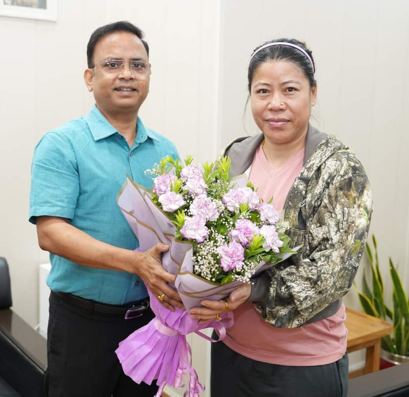 Image from: Mary Kom meets Uttarakhand CM's Principal Secretary in Dehradun