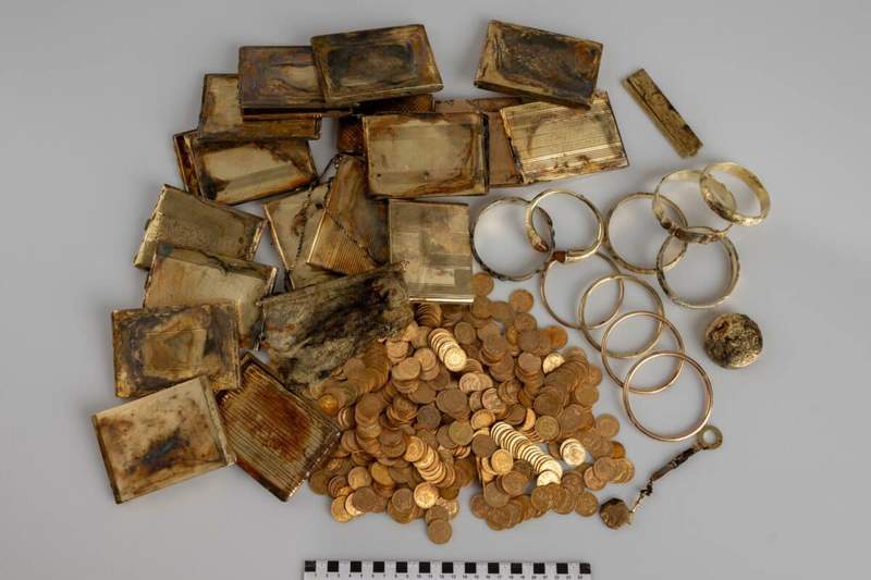 Image from: Two Hikers Found a Rusted Can in a Forest Packed With Nearly 600 Gold Coins Worth $330,000