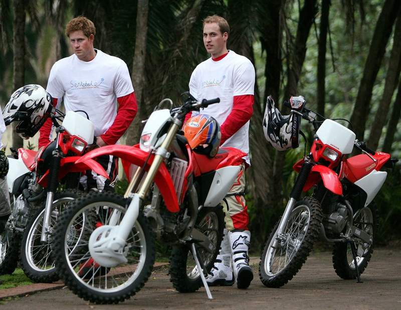 Image from: William admits he wears a 'disguise' to ride motorbikes