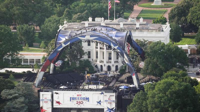 Image from: Trump to celebrate 80th birthday with cage fight on White House lawn