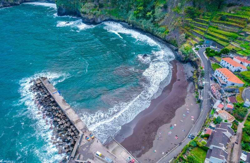 Image from: In Portugal, this stunning black sand beach is the jewel of Madeira island