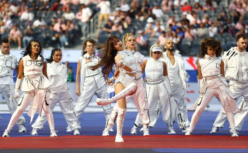 Image from: Future, Tyla set FIFA World Cup 2026 stage ablaze with 'Game Time' at opening ceremony in LA