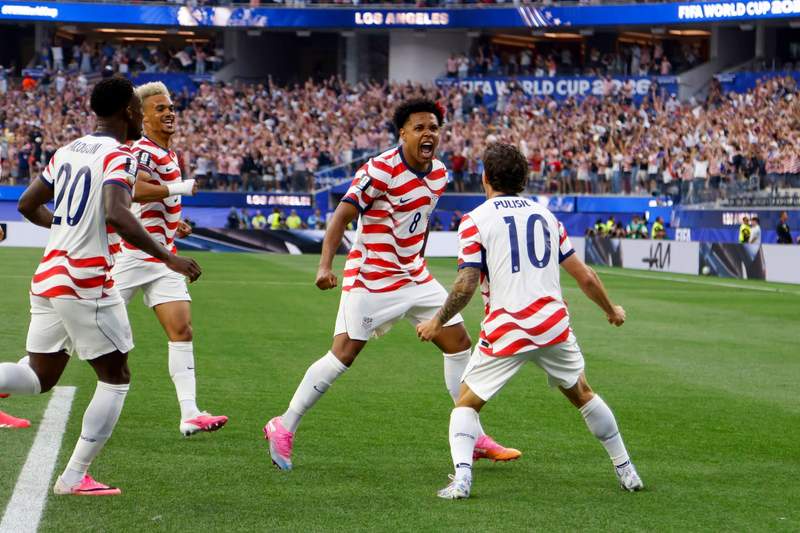 Image from: Co-hosts US crush Paraguay in dominant World Cup opener