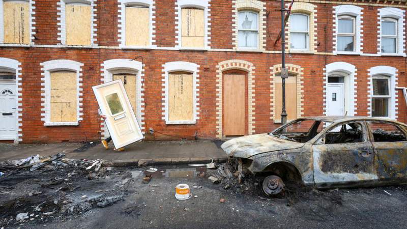 Image from: Belfast riots show lingering scars of decades of sectarian unrest
