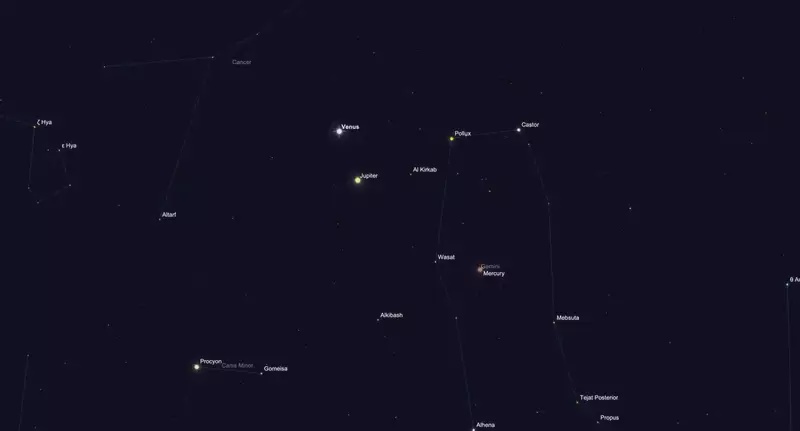 Image from: Stargazers Rejoice: A Rare Three-Planet Parade Will Dazzle the Sky Tonight!