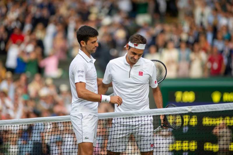 Image from: How Novak Djokovic reacted when asked if he was intimidated by Roger Federer