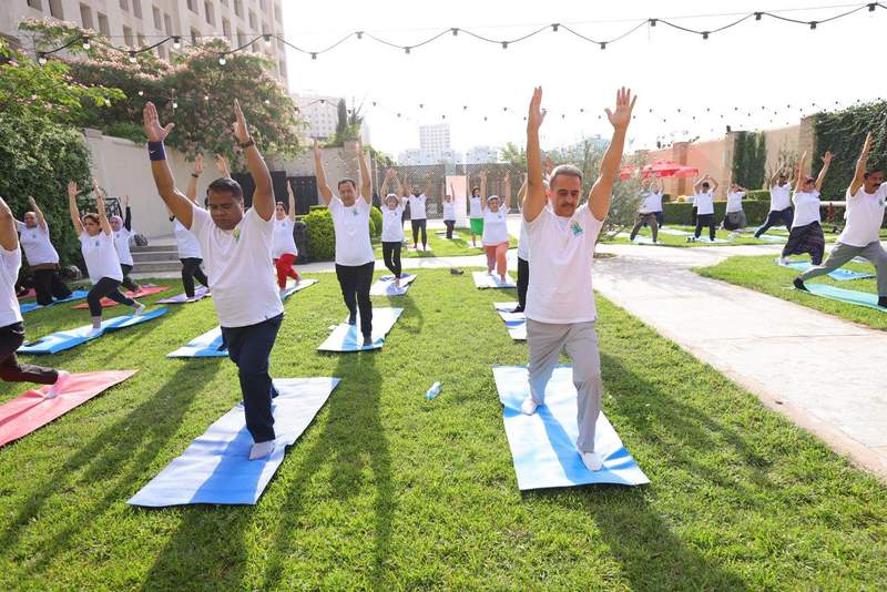 Image from: Tajikistan: MoS Kirti Vardhan Singh participates in yoga session in Dushanbe