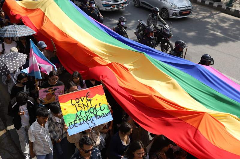 Image from: Nepal streets turn rainbow in genesis of ministry, now eye trans rights