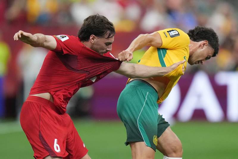Image from: Australia win 2-0 to deny Turkey on World Cup return after 24 years