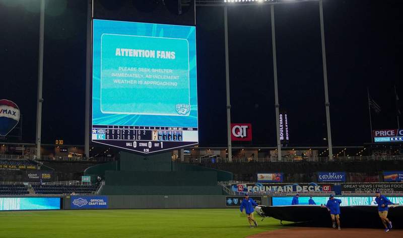 Image from: England camp forced to shelter indoors after 'deadly' tornado warning issued in Kansas City