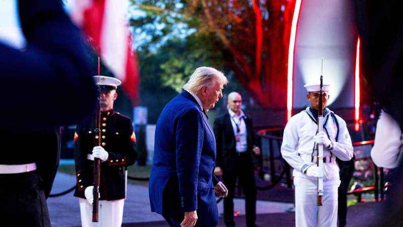 Image from: In Pictures: Trump marks 80th birthday with White House UFC spectacle