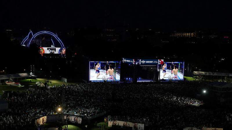 Image from: In Pictures: Trump marks 80th birthday with White House UFC spectacle
