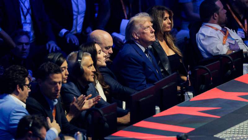 Image from: In Pictures: Trump marks 80th birthday with White House UFC spectacle