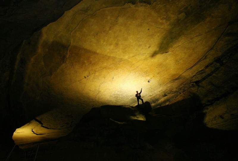 Image from: While Exploring This 426-Mile Cave Beneath Kentucky, Researchers Came Across Unusual Creatures