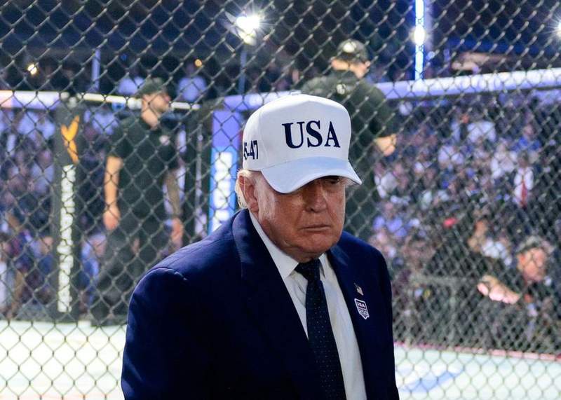 Image from: Donald Trump 'given permission' to muscle in on World Cup celebrations