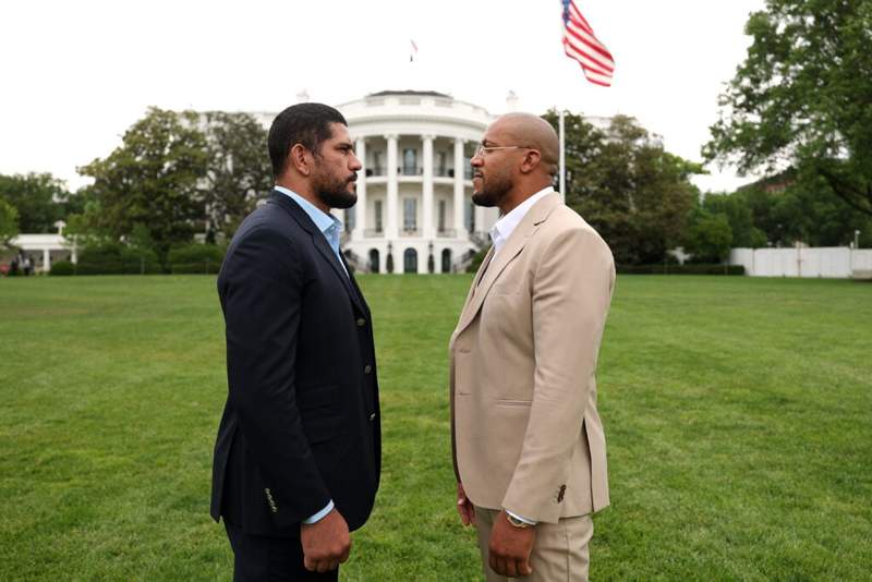 Image from: Instant legend? Ciryl Gane floors Alex Pereira in monumental KO to claim interim belt!