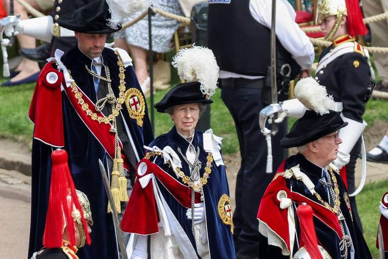 Image from: King Charles, Queen Camilla and Prince William attend historic Order of the Garter ceremony