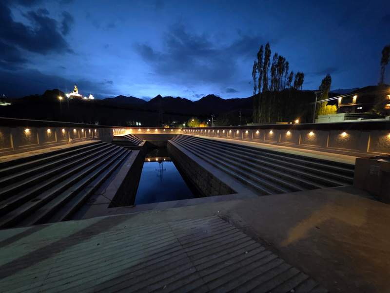 Image from: Ladakh LG Saxena inaugurates rejuvenated T-trench water body at Gompa village in Leh