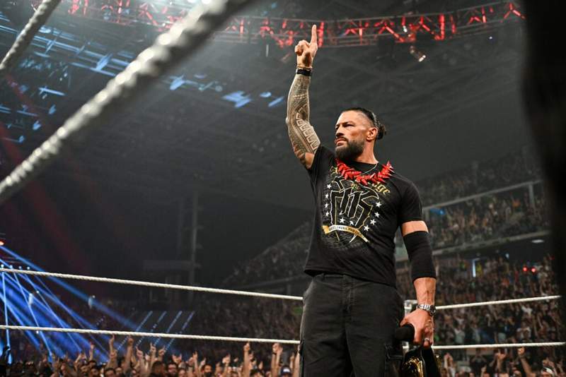 Image from: Conor McGregor issues one-word pot shot at Roman Reigns after he attended UFC Freedom 250