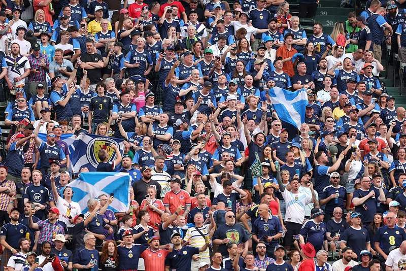 Image from: Scotland fans descend on baseball fixture as Tartan Army continue celebrations from opening game win