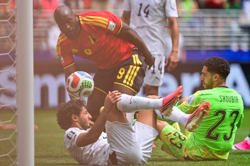 Image from: Lukaku forces Belgium leveller 22 seconds after coming on v Egypt