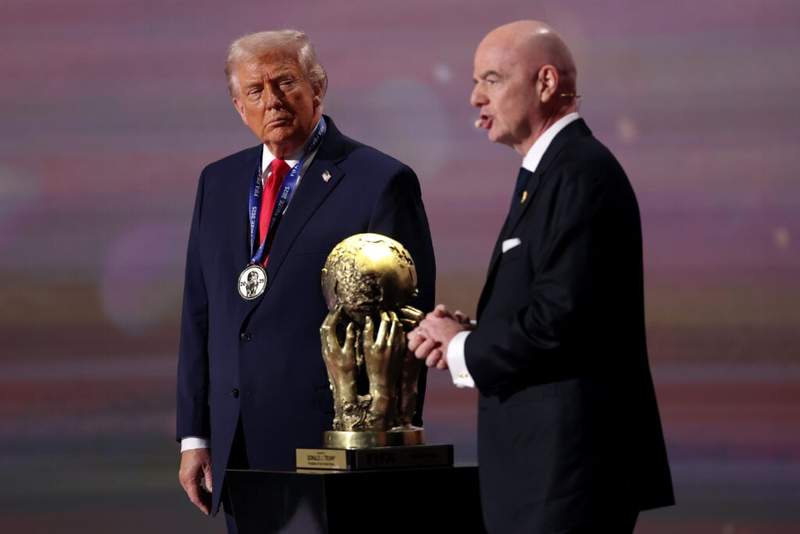 Image from: Donald Trump set for unprecedented World Cup role after FIFA protocol change