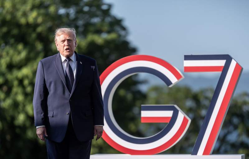 Image from: Meloni and Trump speak on sidelines of G7 summit after public spat