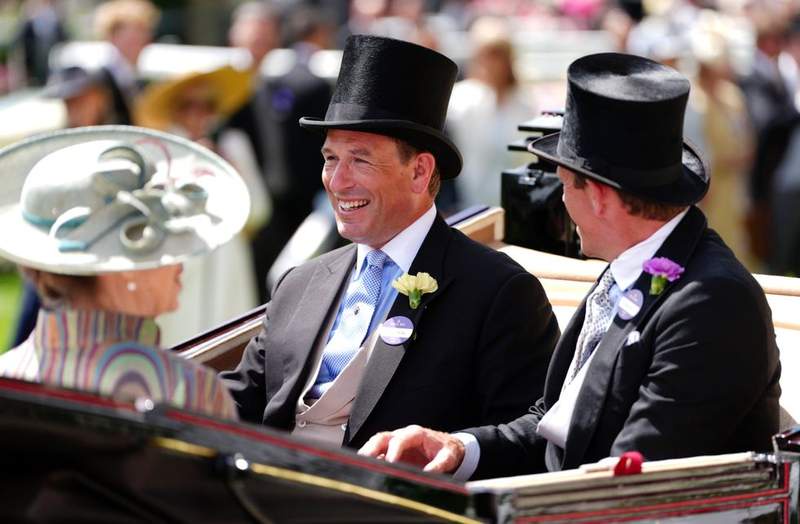 Image from: Peter and Harriet make first outing since wedding as couple join King and Queen at Ascot