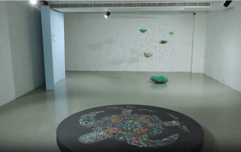 Image from: From 400 droplet-shaped glass pieces to discarded squid fishing lamps: Korean Artists use art to explore water, ecology and climate consciousness at 'Aqua Paradiso'