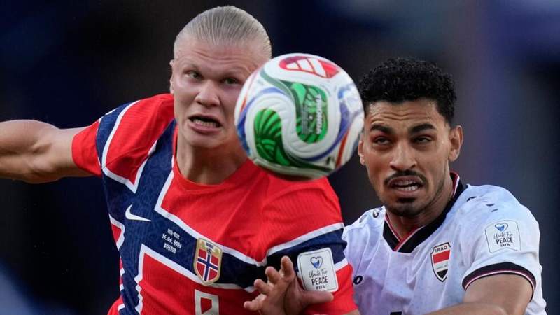 Image from: World Cup 2026: Haaland double powers Norway to winning start against Iraq