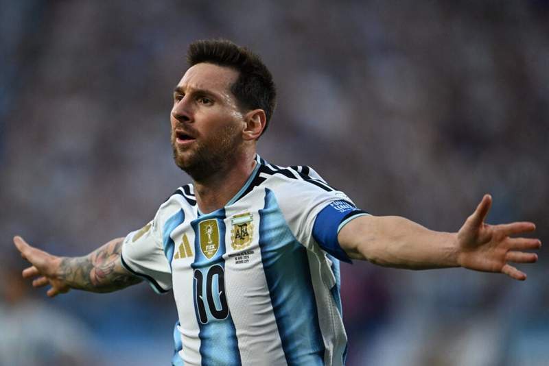 Image from: Lionel Messi equals insane 60-year World Cup record with a thunderous goal vs. Algeria