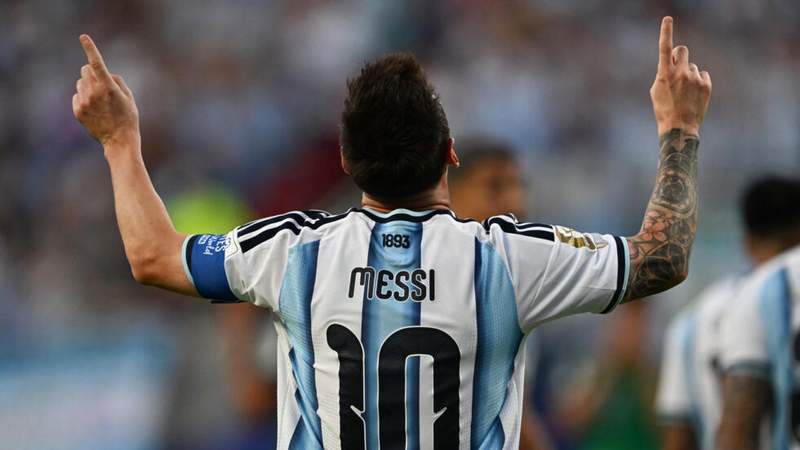 Image from: Argentina’s Messi equals World Cup goalscoring record with hat-trick in defeat of Algeria