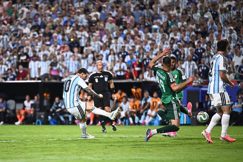 Image from: The Messi show: Football great equals record for most World Cup goals