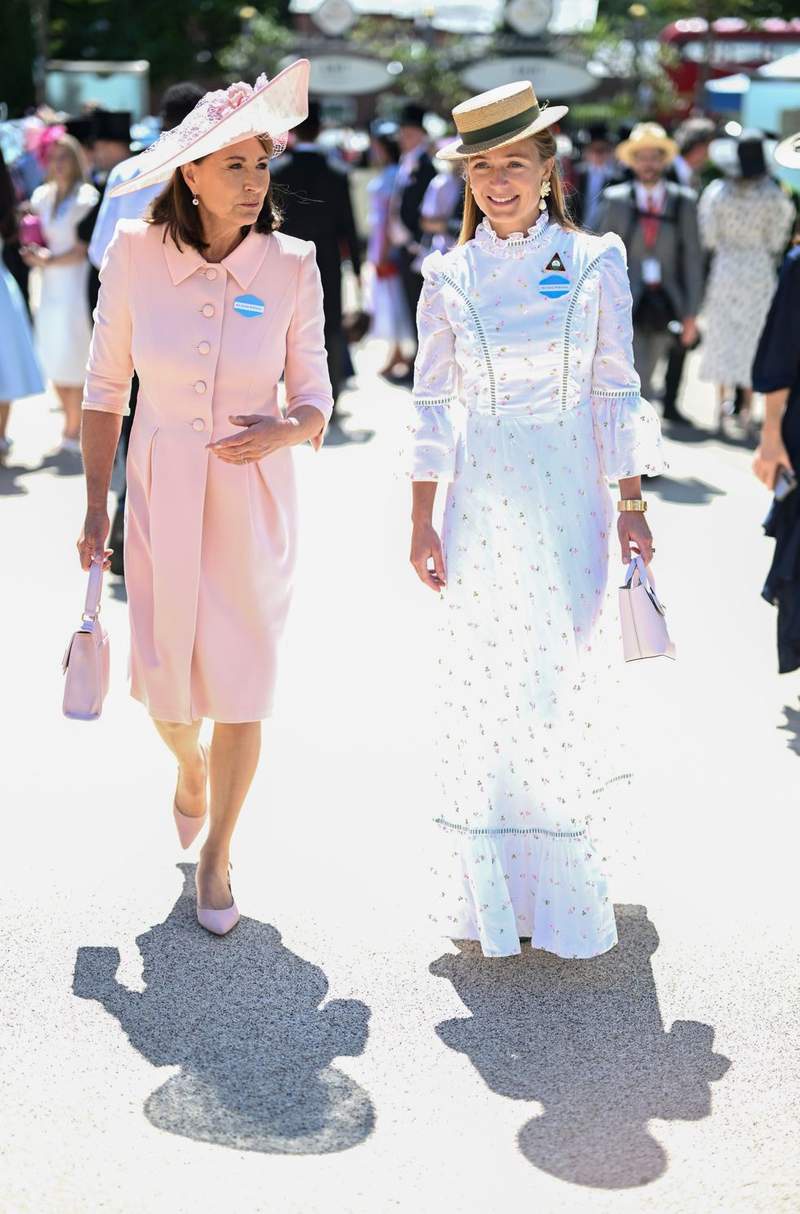Image from: Carole rewears dress from Pippa's wedding for Royal Ascot