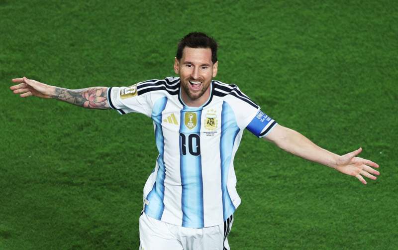 Image from: David Beckham sends ‘GOAT’ message to Lionel Messi after World Cup hat-trick