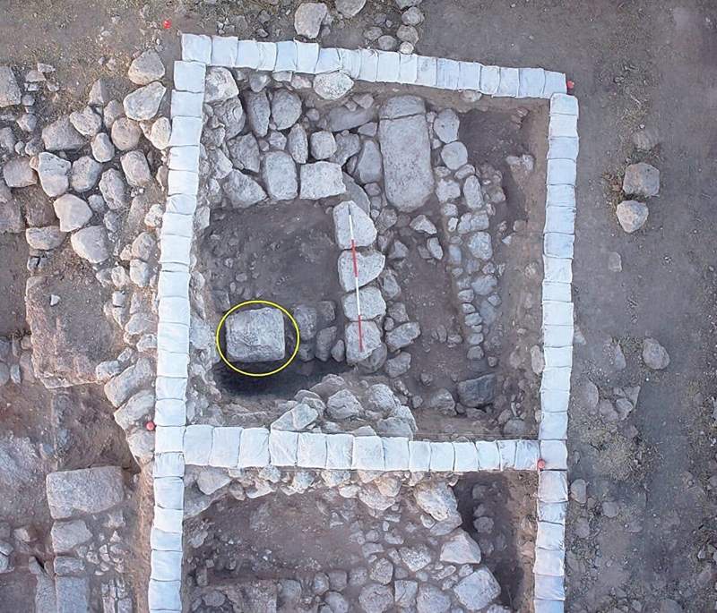 Image from: Archaeologists Found This 750-Kilogram Stone Buried Inside a Mansion 2,700 Years Ago