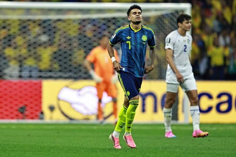 Image from: Diaz leads Colombia to 3-1 win over World Cup debutants Uzbekistan