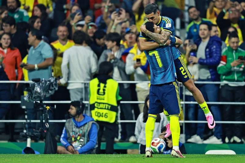 Image from: Diaz leads Colombia to 3-1 win over World Cup debutants Uzbekistan