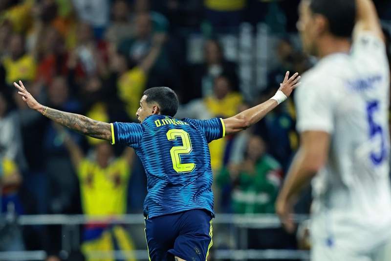 Image from: Diaz leads Colombia to 3-1 win over World Cup debutants Uzbekistan